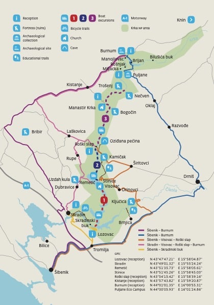 visiter croatie map krka